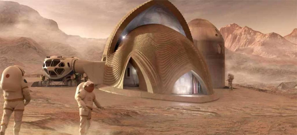 Projeto casas impressas em 3D em Marte