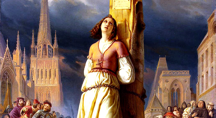 600 anos da morte da Joana D'Arc, representação de sua imagem.