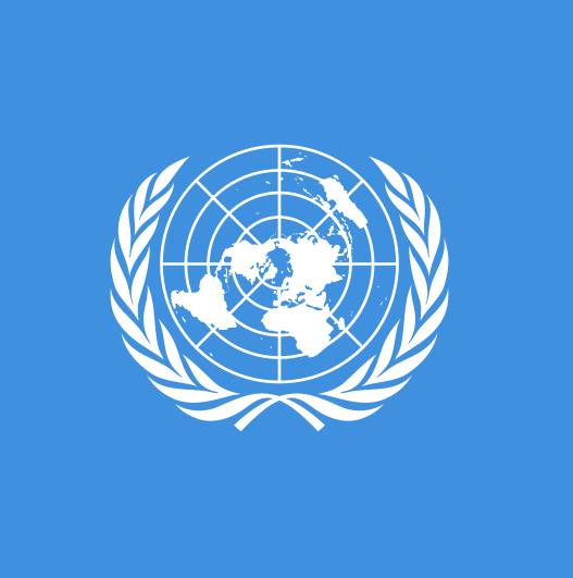 Imagem da bandeira da ONU.