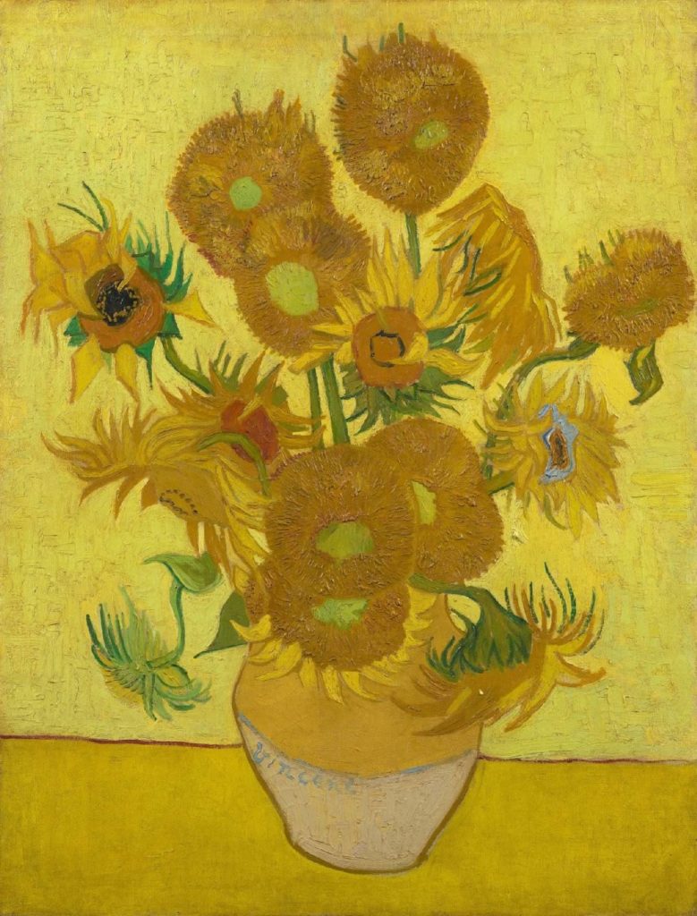 imagem "os girassóis" por van Gogh