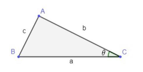 Figura 3: Triângulo de lados a, b e c, e ângulo θ